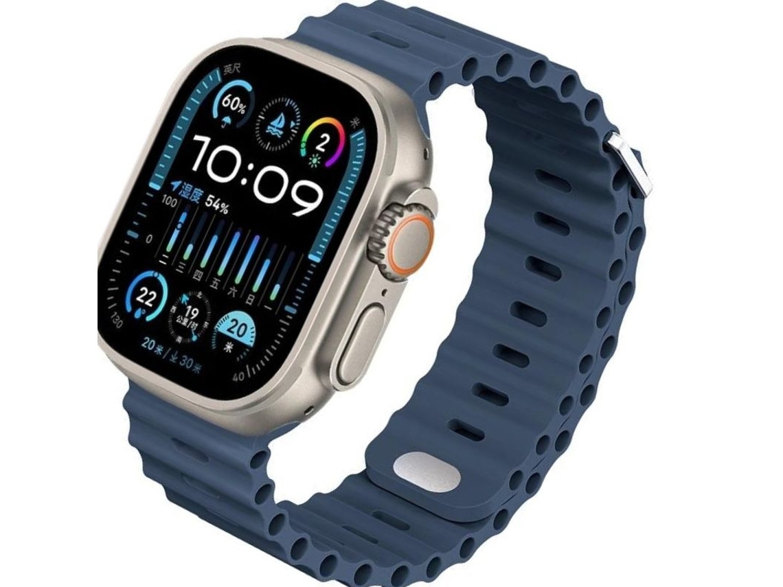 Pulseira ORYSIN Ocean Waves para Apple Watch 2 38mm, azul, com design resistente e elegante.