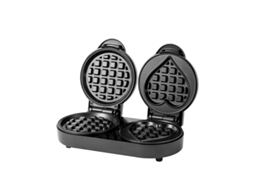 Mini Máquina de Waffle SFUSHOS Doméstica Forma Coração/Redonda Preta Tomada Europeia
