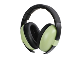Protetor Auricular Infantil Redutor De Ruído 22db, Cor Verde, Ajustável E Leve, Ideal Para Viagens E Voos Aéreos