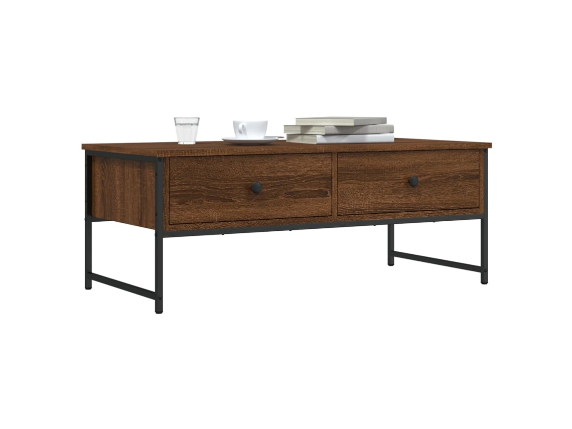 Vidaxl Mesa Centro 101x49x39,5 Cm Derivados Madeira Carvalho Castanho