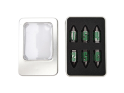 Ats set de Dados de Metal Verde Claro com 6 Peças para Jogos de Mesa Descompressão Dados Poliédricos