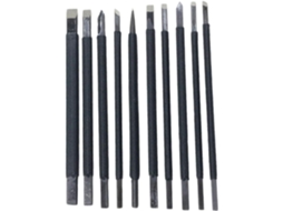 Kit de Entalhe Manual de 10 Peças: Ferramentas de Aço Tungstênio para Gravação em Pedra e Letras. SFUSHOS
