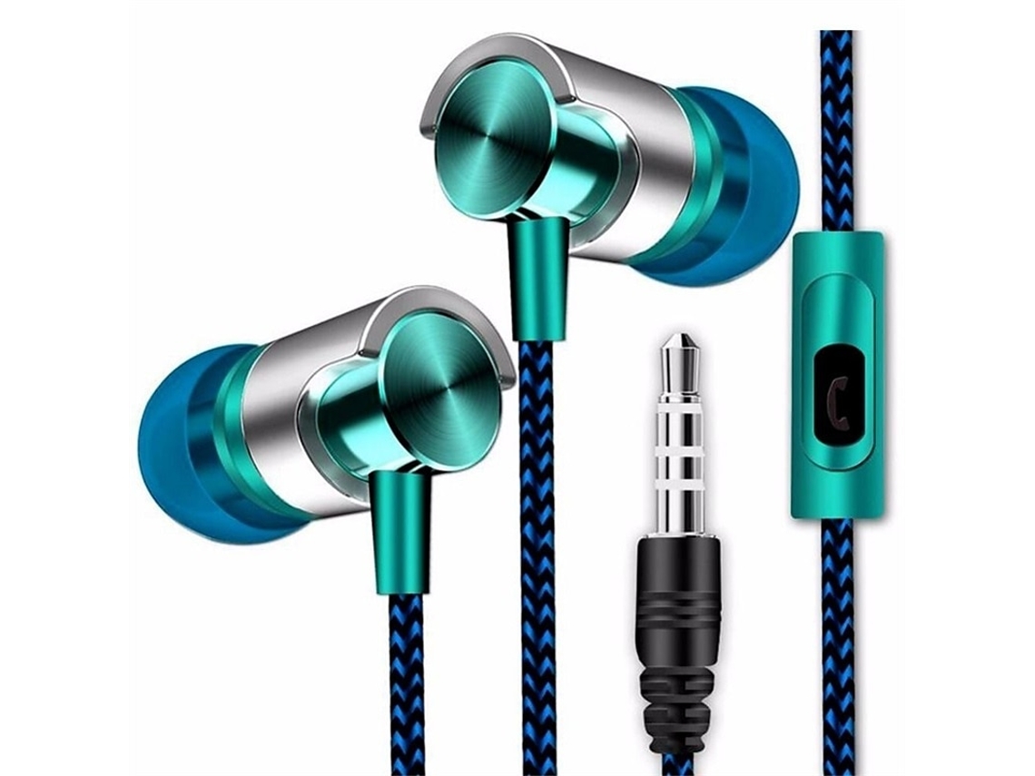 Fones de Ouvido Sem Fio MDUG com alto-falantes, microfone de metal reforçado e entrada auxiliar (azul)