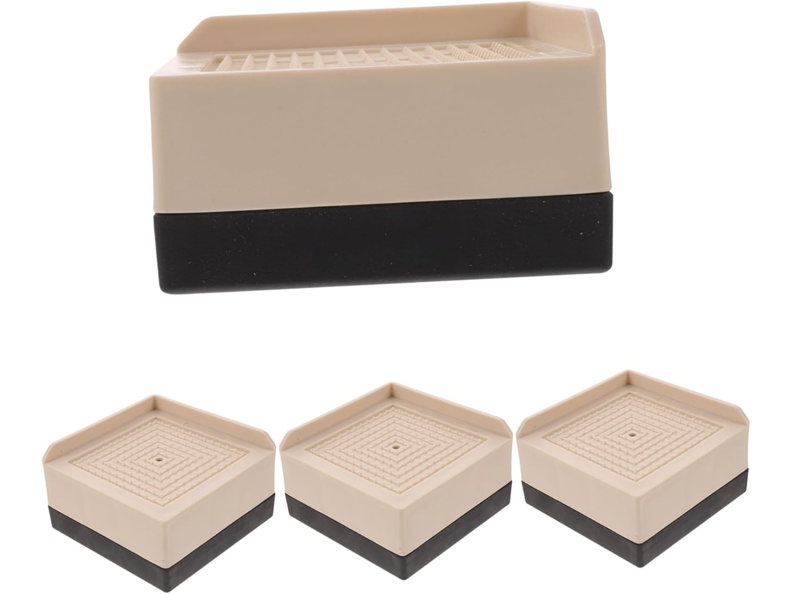 Conjunto De 4 Peças Pés Móveis Reforçados Para Cama, Escrivaninha E Mesa, Proporcionando Maior Altura E Espaço De