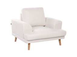 Sillón Beliani Kildal De Tela Beige 114x96x90