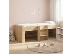 Vidaxl Cama Alta Para Crianças Carvalho Sonoma 75 X 190 Cm