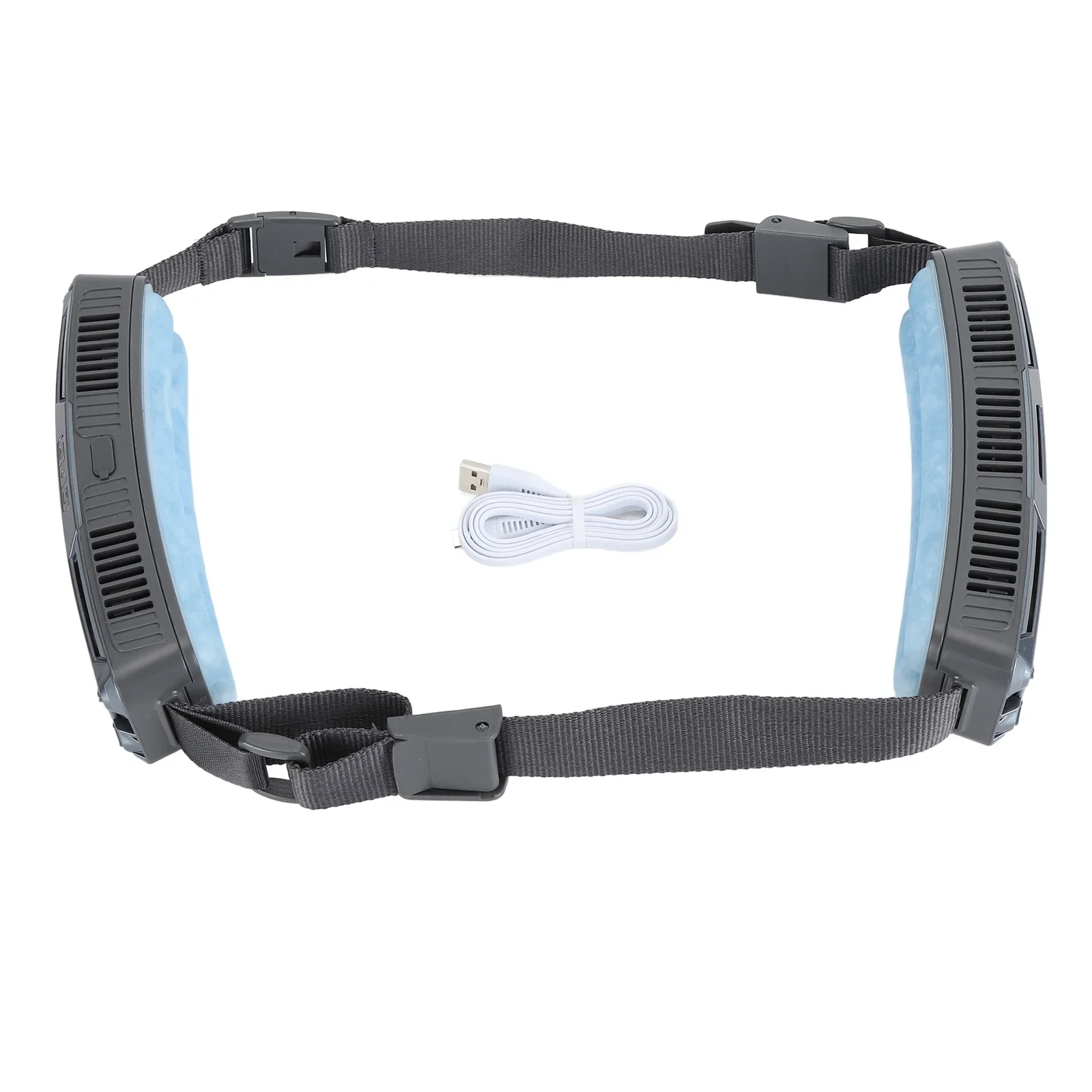 (cinza) Ventilador De Cintura Portátil Multifuncional, Com 3 Velocidades Ajustáveis ​​e Função De Resfriamento.