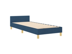 Estrutura De Cama De Tecido Azul Vidaxl Azul Fabric (80x200 Cm)