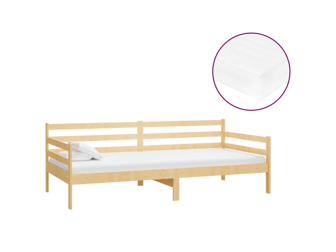 Sofá cama com Colchão 90x200 Cm Pinho Maciço MAISON EXCLUSIVE
