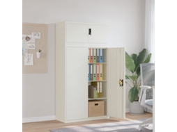 Vidaxl Arquivador 90x40x180 Cm Aço Branco