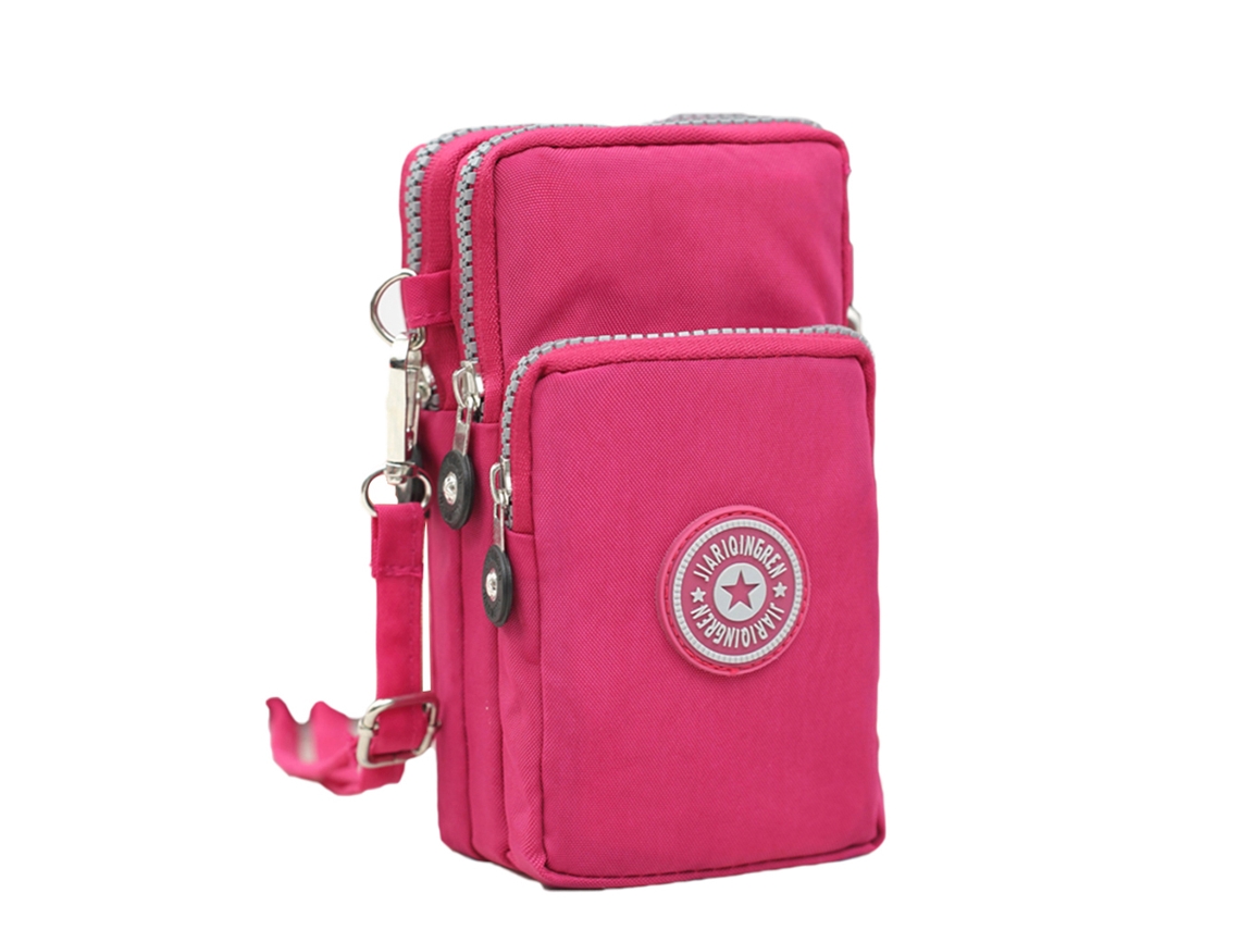 Bolsa Transversal Feminina Carteira Celular Bolsa de Pulso com Alça Ajustável Poliéster