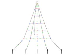 Conjunto 1 Árvore De Led Vidaxl Multicolorido Metal (182 Cm)
