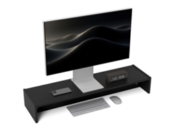 Suporte Rehausseur de Monitor 100cm com Dois Compartimentos preto BTFORUS