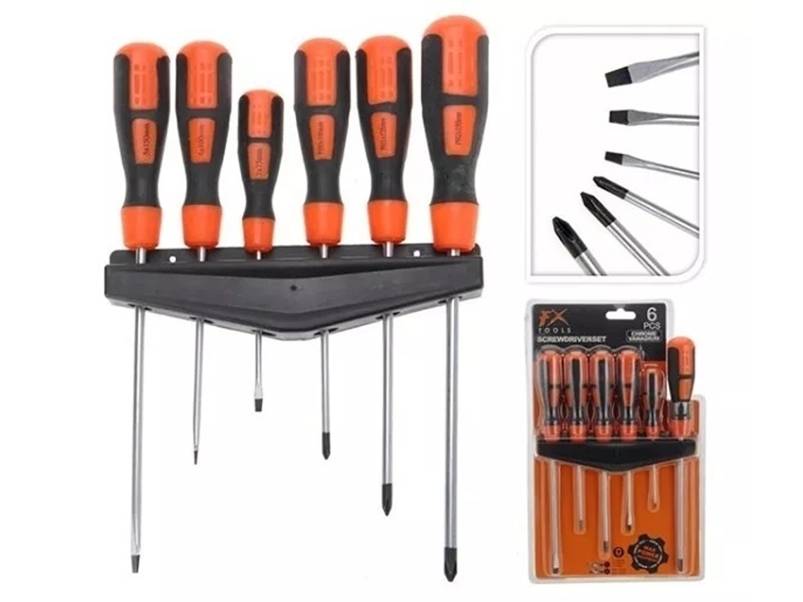 Conjunto De Chaves De Fenda Fx Tools, 6 Peças