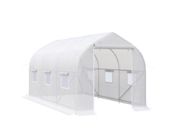 Jardim Brancos Fogão 4x2x2m Tipo Túnel Com 6 Janelas Respiratórias E Zíper Enrolar Porta para Cultivar Plantas.vegetais