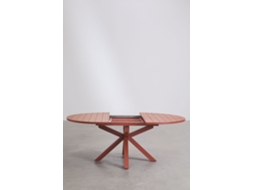Sklum Mesa De Jantar Extensível Em Alumínio Barces 145-200x145 Cm Alumínio Terracota