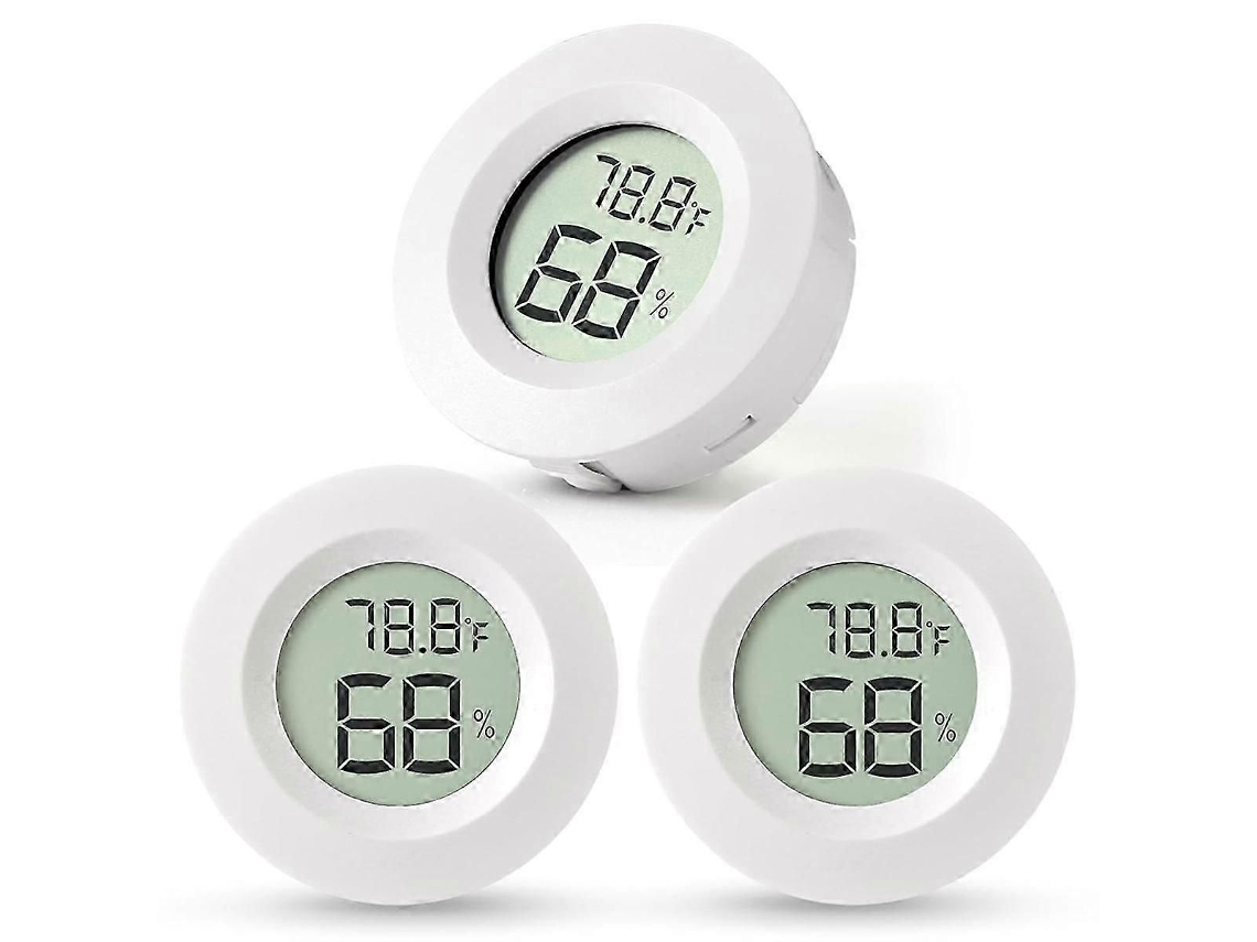 Kit Com 3 Mini Higrômetros E Termômetros, Medidor De Umidade Digital Para Ambientes Internos E Externos.