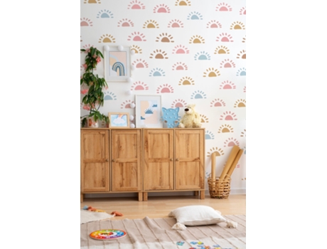 Papel de Parede Infantil SOKIOS (55 x 300 - Papel - Multicor)