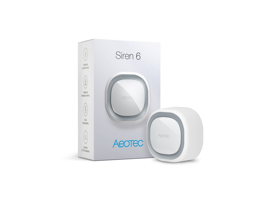 Sirene de Interior Sem Fios / Z-Wave+ 105Db Aeotec