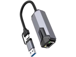 De Rede Ethernet Usb-c Para Rj45 2,5 Gbps (para Laptop) Jogos)