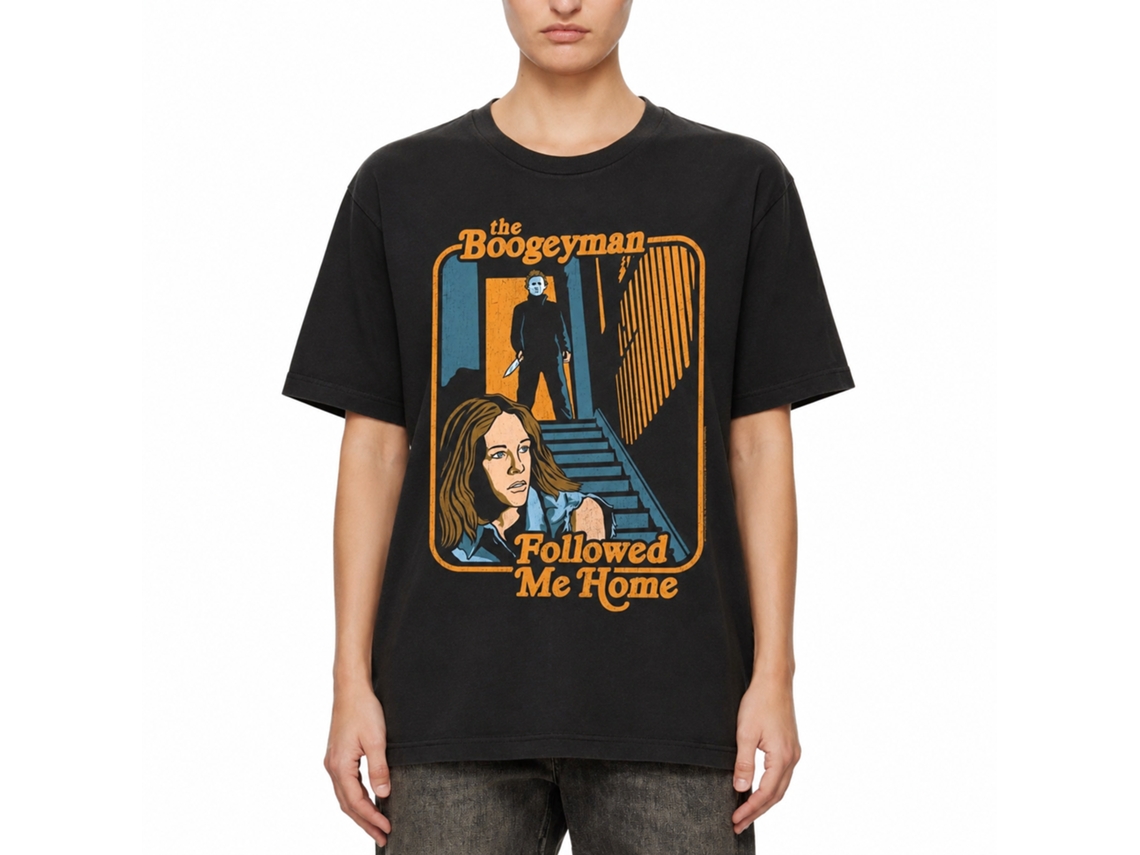 Rockinstone Halloween Boogeyman Followed Black Adult T-shirt Size:xxl