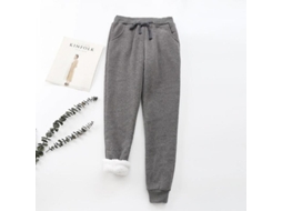 2026-pantalones Deportivos De Invierno Calientes Para Mujer Con Forro Sherpa Sudaderas Ligeras Nwx S Cinza Escuro