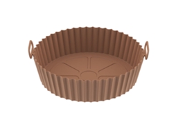 Linha De Fritadeira Redonda Silicone Comestível Grossa Reutilizável Marrom