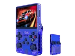 Console De Videogame Portátil Elosung Blue Retro Com Cartão De Memória De 128 Gb, Jogos 3d, Tela Hd, Dois Joysticks, Consoles De Videogame Ly Ebike