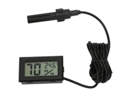 Laxiscreed Medidor Digital De Temperatura E Humidade Square Com Visor Lcd E Sonda De 1,5 M