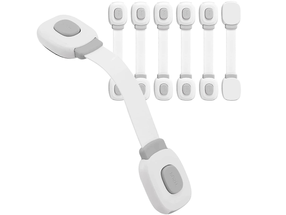 Batente De Porta De Segurança Para Bebês, 6 Peças, Trava De Gaveta, Armário E Geladeira, Guarda Roupa Infantil, Proteção Para Bebês, Casa Brilvibera