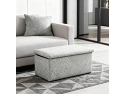 Banco Arrumação Veludo Dobrável 76x38x38cm