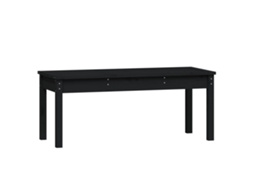 Garden Bench, Garden Benches Vidaxl Preto Madeira De Pinho (109 X 44 X 45 Cm)