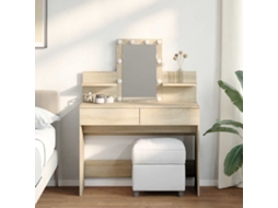 Vidaxl Toucador Com Leds 100x40x130 Cm Carvalho Sonoma