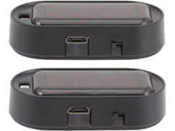 Conjunto de 2 luzes de aviso antifurto solares para carro