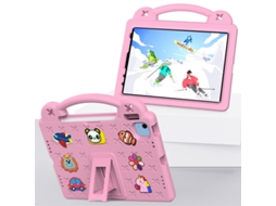 Capa Infantil Para Ipad Air 13 M3 2025/m2 2024 Com Suporte, Porta Canetas E Alça Rosa Sfushos