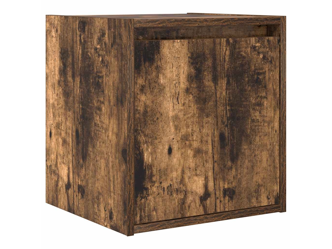 Wall-mounted Bedside Cabinet, Wall-mounted Bedside Cabinets Vidaxl Marrom Madeira Processada (n/a)