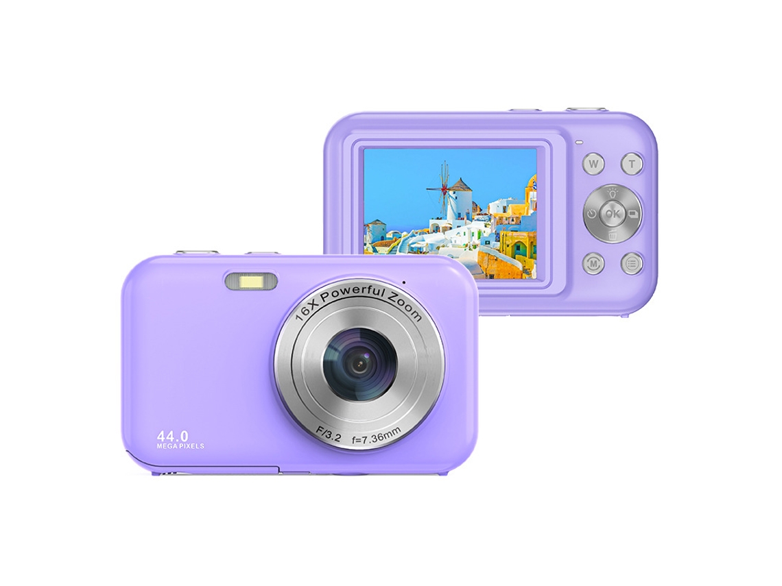 Câmera Digital Com 1080p, 44mp, Zoom De 16x, Tela De 2,4 Polegadas Brilvibera