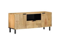 Vidaxl Móvel De Tv Castanho 105x33x46 Cm Madeira De Mangueira Maciça