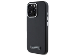 Capa para iPhone 16 Pro Max KARL LAGERFELD Pele Sintética Rígida Preto