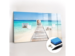 Quadro Magnético De Parede Ilha Tropical Para O Corredor Espelharte (120x60 Cm)