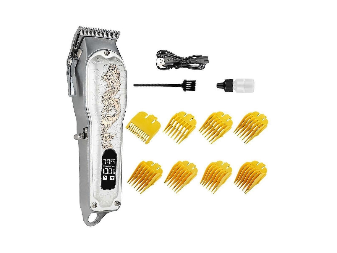 Aparador De Cabelo Elétrico Profissional, Metal, Com Display Led