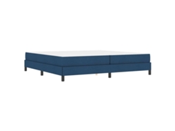Conjunto 1 Cama Box Vidaxl Azul Tecido (200 X 200 Cm)