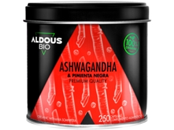 Suplemento Alimentar Ashwagandha com Pimenta Preta Biológica 250 Cápsulas ALDOUS Bio
