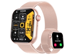 Smartwatch YIZHOOD Te752 Touch À Prova de Água Pedómetro Cardio Rosa