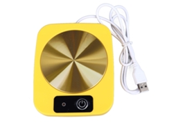 Caneca aquecedora USB portátil, amarelo