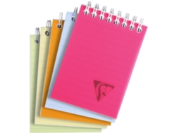Bloco de Notas Espiral CLAIREFONTAINE Linicolor Din A7 Quadrado