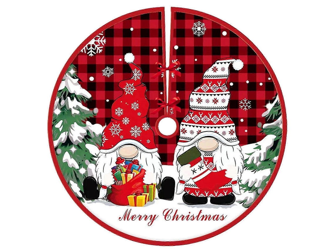 Saia Para Árvore De Natal De 35 Polegadas, Xadrez, Para Decoração De Festas E Ambientes Internos. Ref: 4174 26s