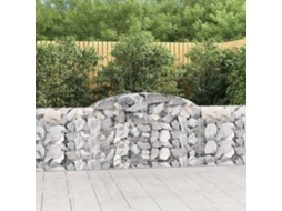 Vidaxl Cestos Gabião Arqueados 6 Pcs 300x30x80/100cm Ferro Galvanizado
