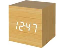 2026-reloj Despertador Digital De Madera Bamboo, Alimentado Por Usb, 7 Niveles De Brillo, Función Snooze