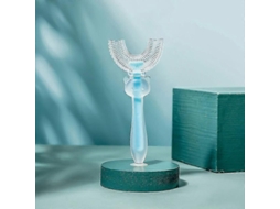 Escova de Dentes Infantil em Formato U, com 3 Cabeças Silicone Substituíveis Qualidade Alimentar. D Entes Completa para Crianças. GOKOCO
